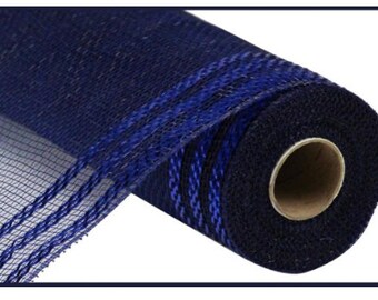 navy blue poly burlap