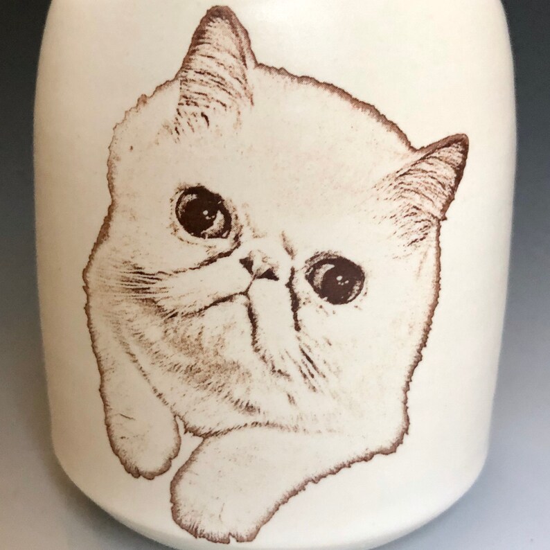 Handmade Ceramic Cat Bud Vase