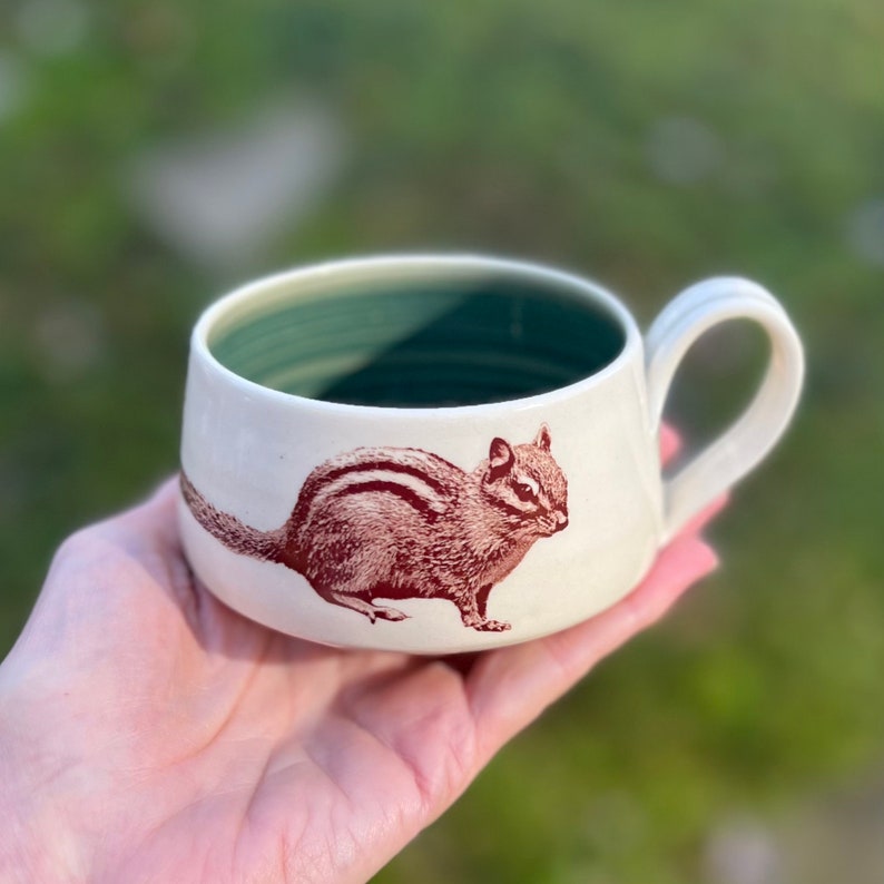 Handmade Ceramic Chipmunk Mug image 1