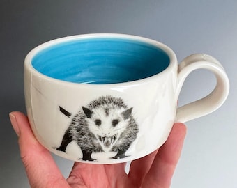 Handgemachte Keramik (Porzellan) Opossum Becher