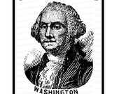 Digital President George Washington Victorian Portrait |  Antique United States Presidential Vector Clipart | Instant Download