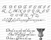 Vector Clipart Vintage 17th Century Handwriting Alphabet | Antique Early Modern Uppercase & Lowercase Cursive Letters, Lettering SVG PNG
