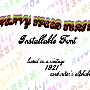 Fonte de script instalável Vintage 1920 | Letras cursivas maiúsculas e minúsculas, números, pontuação Letras manuscritas Penwork OTF TTF
