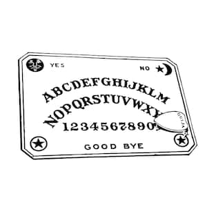 Vintage Ouija Board Vector Clipart / Talking Board Fortune-Telling Occult Mystic Psychomancy Halloween Instant Download SVG PNG JPG