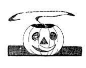 Digital Vintage 1920s Halloween Jack-o-Lantern with Cat in Eye Vector Clipart | Cute Pumpkin Instant Download SVG PNG JPG