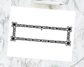 Vintage Knotwork Border Element | Antique Victorian Rectangular Knotted Fancywork Frame | Vector Clipart Rectangle, Knots SVG PNG JPG