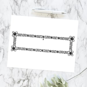 Vintage Knoten-Randelement | Antiker viktorianischer Rechteckiger Geknüpfter Fancywork Rahmen | Vektor Clipart Rechteck, Knoten SVG PNG JPG
