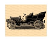 Digital Vintage Edwardian Car |  Antique Automobile Illustration Instant Download | Pope Motor Car Vector Clipart SVG PNG JPG