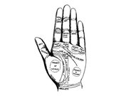 Antique Digital Palmistry Hand Vector Clipart | Vintage Chiromancy Palm-Reading Fortune-Telling Occult Mystic Instant Download SVG PNG JPG