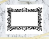 Vintage Ornate Edwardian Royal Border | Antique Decorative Frame with Crowns  | Fancy Vector Clipart SVG PNG JPG