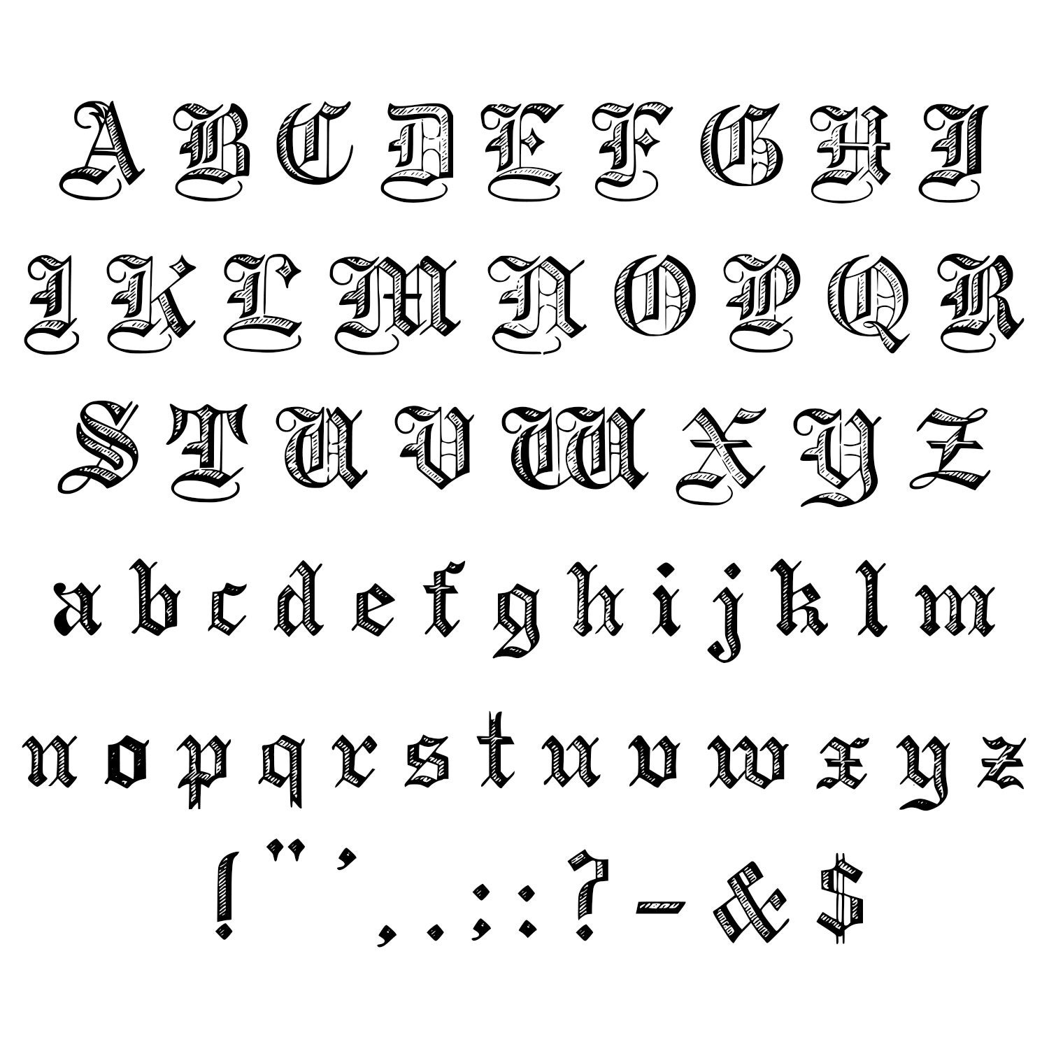 Installable Font Victorian Copperplate Ornamental Penwork Vintage