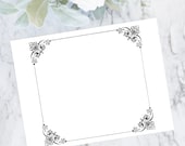 Vintage Victorian Border with Ornate Corners | Antique Square Decorative Frame | Fancy Vector Clipart SVG PNG JPG