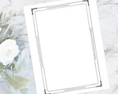 Vintage Victorian Frilly Border | Antique Rectangular Frame | Vector Clipart SVG PNG JPG