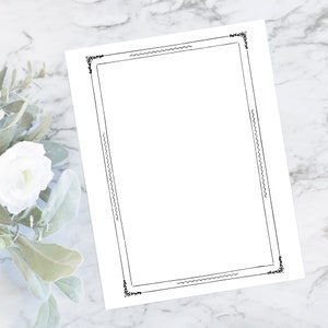 Vintage Viktorianische Frilly Border | Antiker Rechteckiger Rahmen | Vektor Clipart SVG PNG JPG