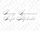 Vector Clipart Spencerian Penwork Alphabet Letters  | Vintage Victorian Ornamental Cursive Script Uppercase, Lowercase | Calligraphy SVG PNG