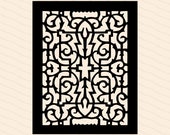 Vintage Victorian Rectangular Ornate Cast Iron | 1880s Antique Filigree Pattern Vector Clipart | Digital Download SVG PNG JPG