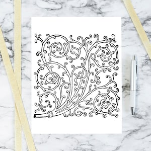 Vintage Victorian Filigree Embellishment | Antique Vector Decorative Square Design Element Vector Clipart | Instant Download SVG PNG JPG