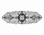 Vintage Victorian Ornate Filigree Embellishment | 1890s Antique Decorative Design Element Vector Clipart | Digital Download SVG PNG JPG