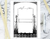 Vintage Floral Border | Antique Garden Frame | Victorian Vector SVG PNG JPG