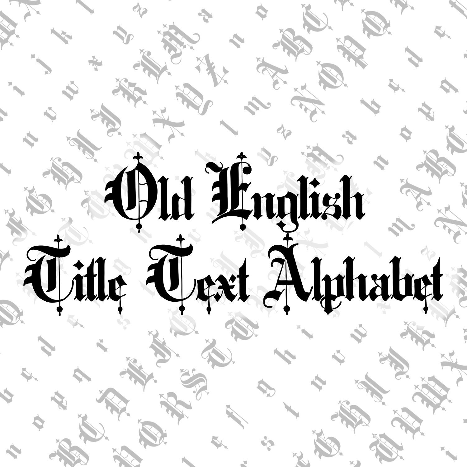 old english lettering clipart