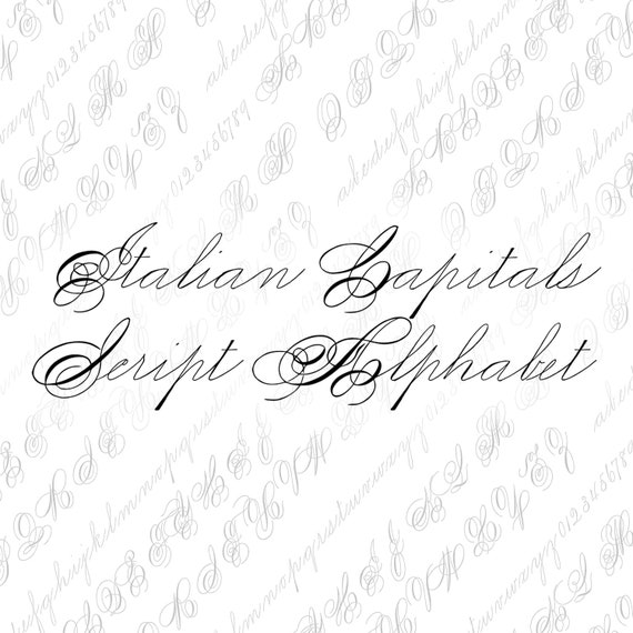 Fancy Italian Alphabet Vector Clipart Letters Vintage Etsy Fancy Italian Alphabet Vector Clipart Letters Vintage Etsy