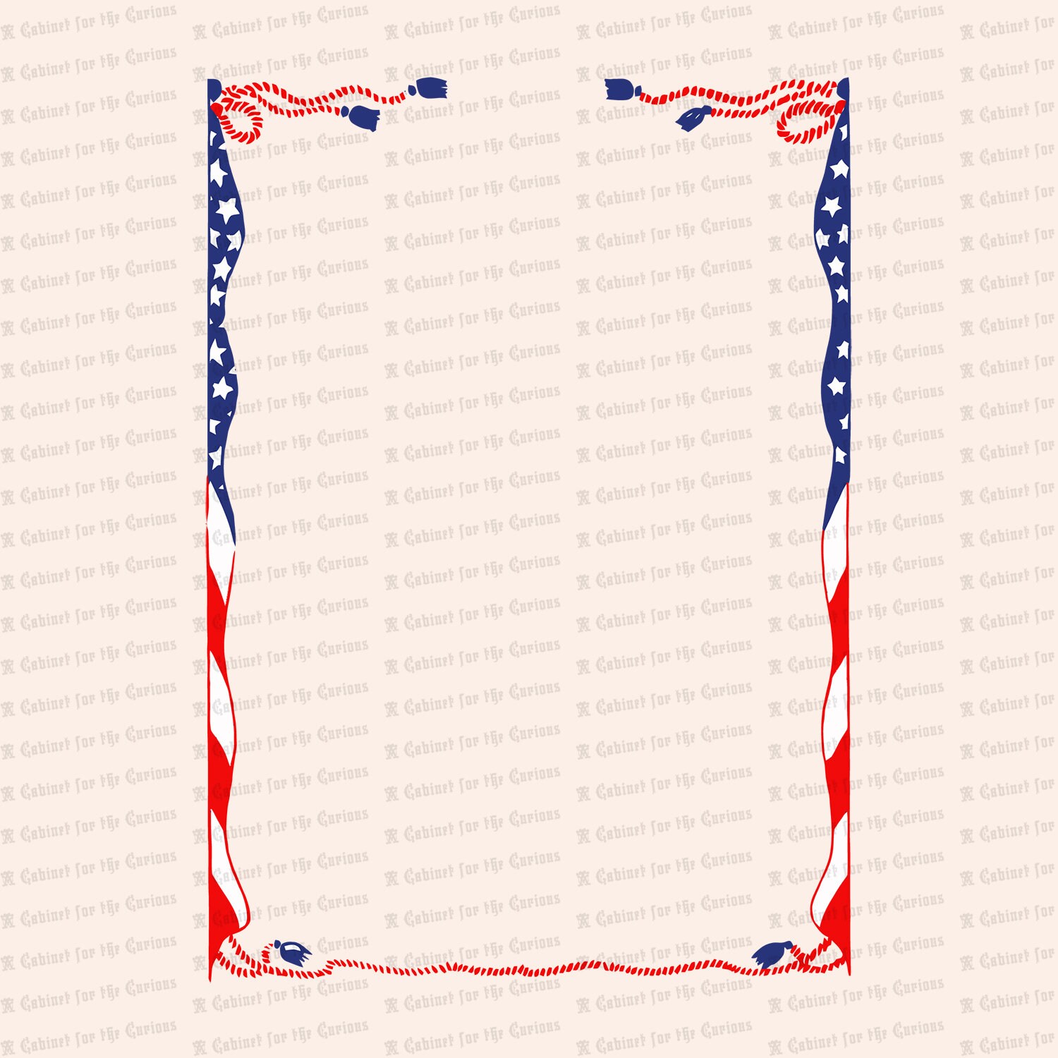 Vintage American Flag Border | Antique Edwardian Patriotic Frame 5x7 ...