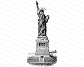 Victorian Statue of Liberty |  American Patriotic U.S.A. Lady Liberty | United States Vector Clip Art SVG PNG JPG Digital