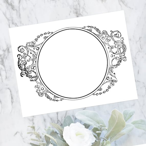 Vintage Frame On White Background Stock Photo - Download Image Now -  Picture Frame, Circle, Border - Frame - iStock