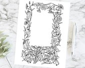 Vintage Cherubs Plucking Daisy Petals Floral Border | Antique Valentine's Day Frame | Vector Romantic, Wedding, Floral SVG PNG JPG