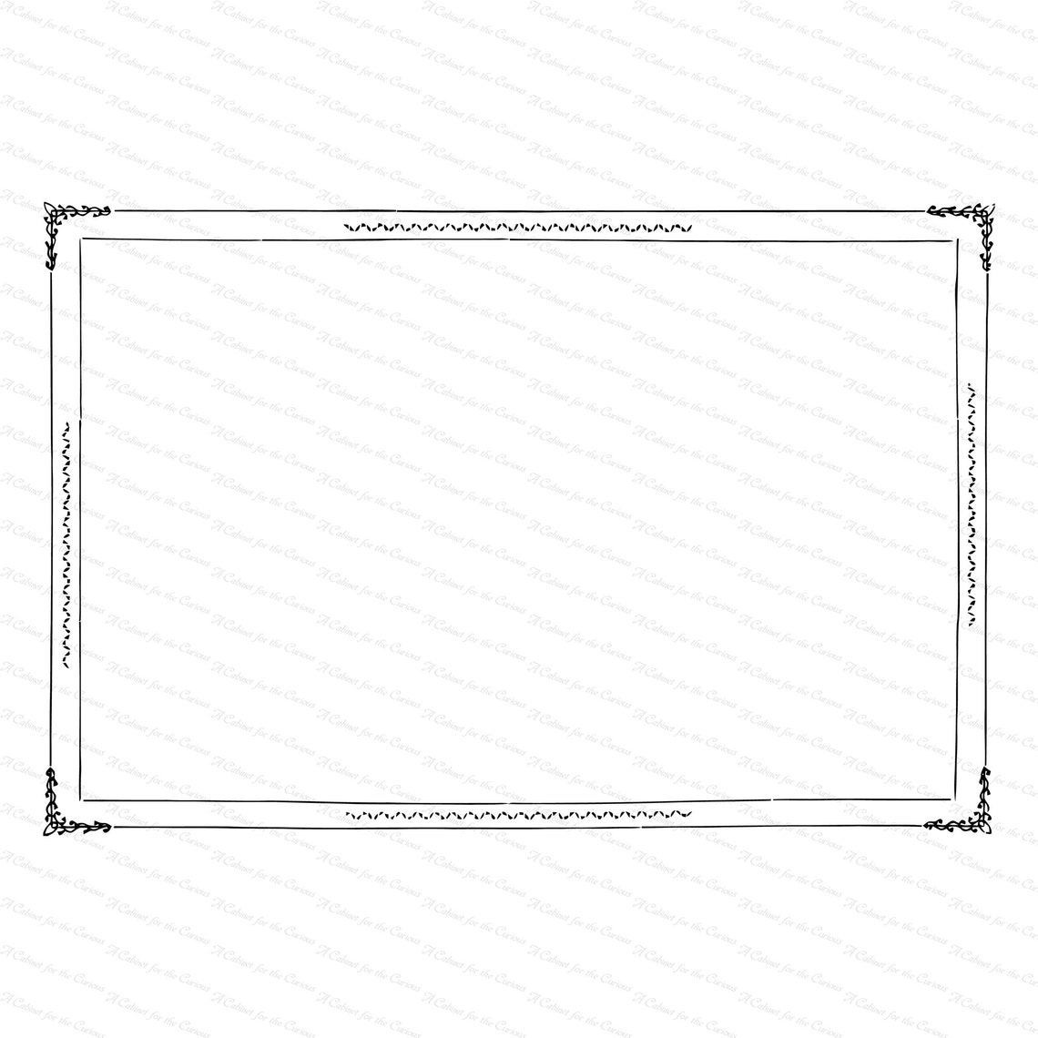 Vintage Victorian Frilly Border | Antique Rectangular Frame | Vector ...