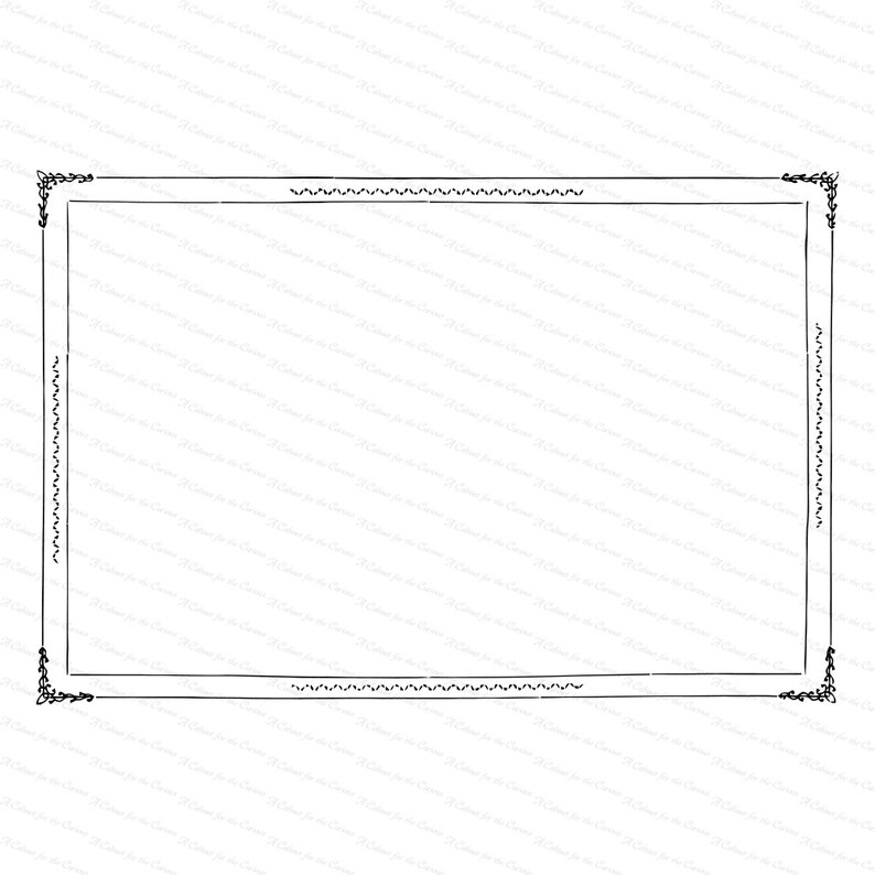 Vintage Victorian Frilly Border | Antique Rectangular Frame | Vector ...