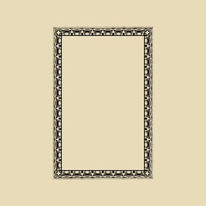 Vintage Art Nouveau Border Element Antique Rectangular Frame Decorative Element Vector Geometric Curves Download SVG PNG JPG image 3