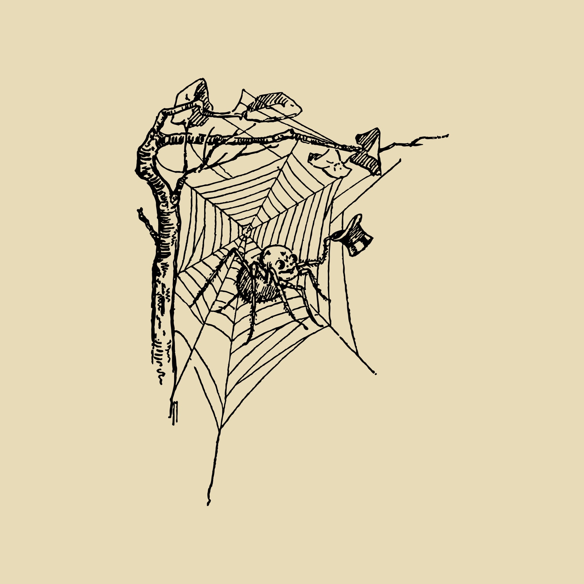 Digital Vintage 1910s Creepy Spider With Top Hat Vector Clipart