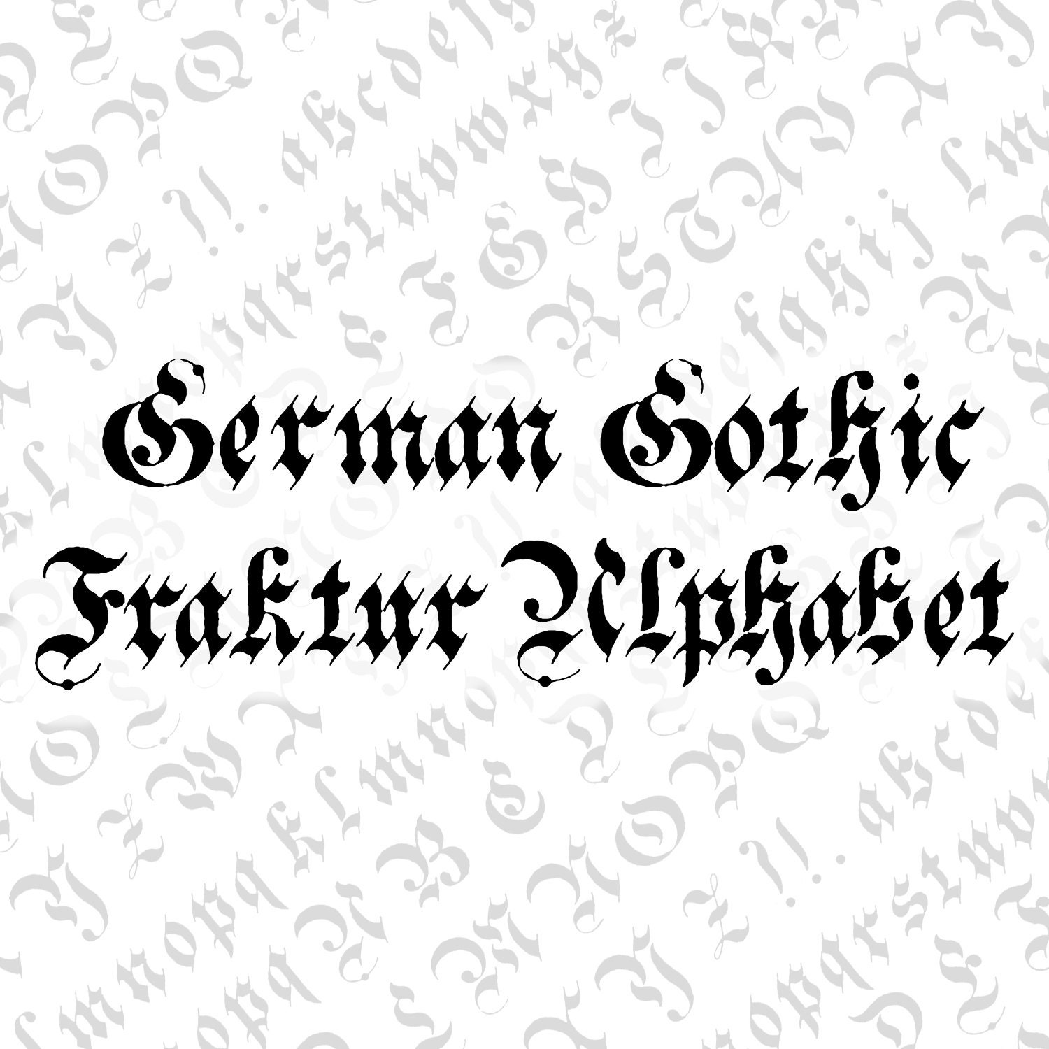Victorian German Gothic Fraktur Ornamental Alphabet Vector | Etsy