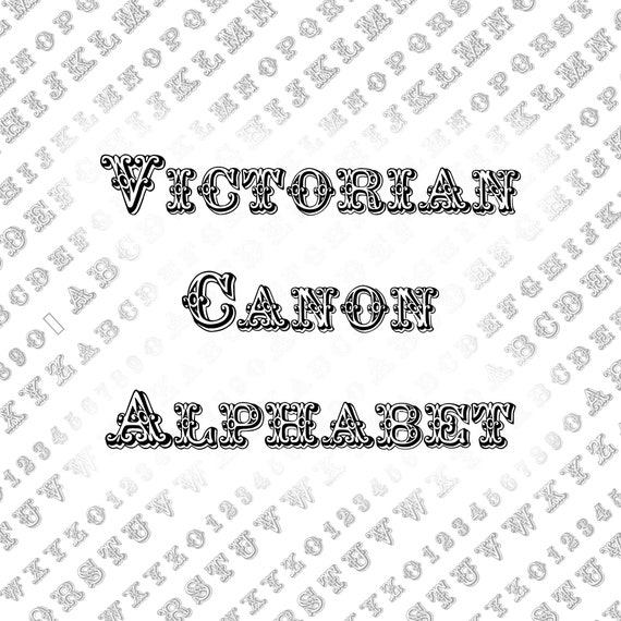 Vector Clipart Victorian Canon Ornamental Alphabet Vintage | Etsy
