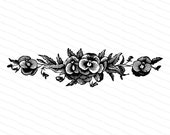 Victorian Pansies | Antique Vintage 1880s Pansy Flower Embellishment | Vintage Floral Viola Vector Clip Art Instant Download PNG JPG SVG