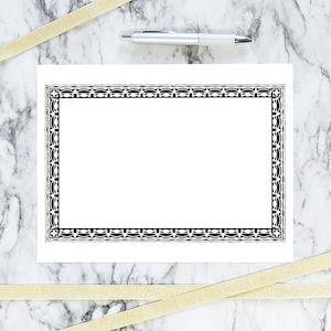 Vintage Art Nouveau Border Element Antique Rectangular Frame Decorative Element Vector Geometric Curves Download SVG PNG JPG image 1