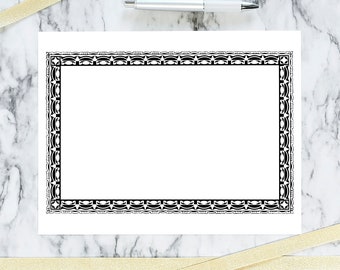 Vintage Art Nouveau Border Element | Antique Rectangular Frame Decorative Element | Vector Geometric Curves Download SVG PNG JPG