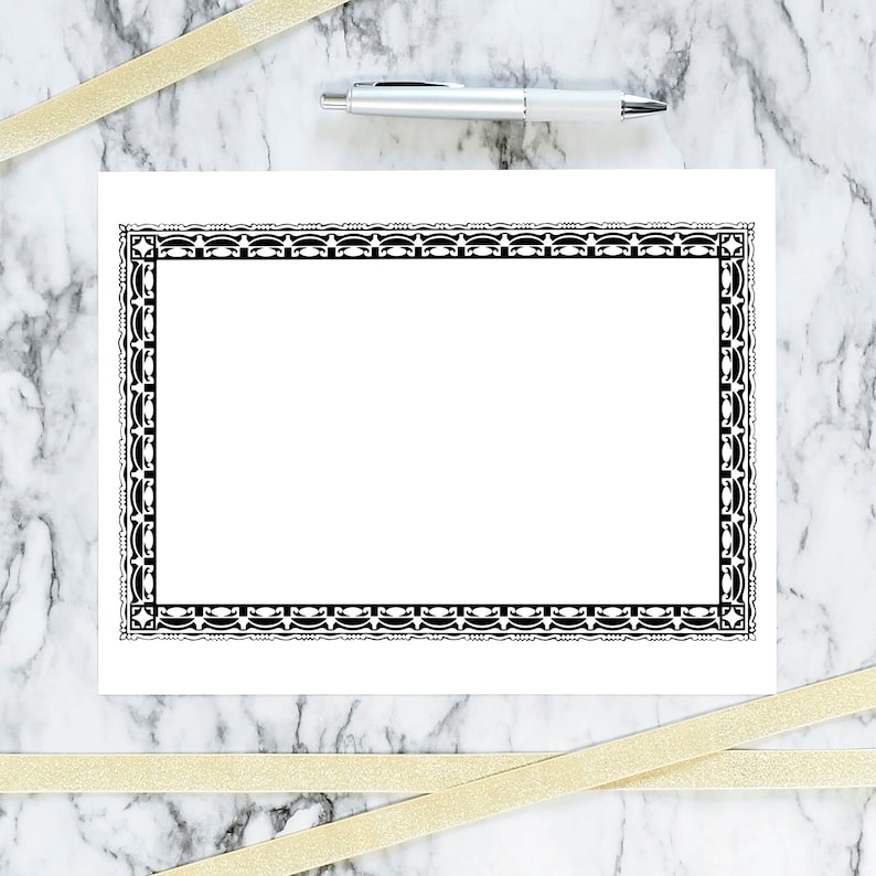 Vintage Art Nouveau Border Element Antique Rectangular Frame Decorative Element Vector Geometric Curves Download SVG PNG JPG image 1