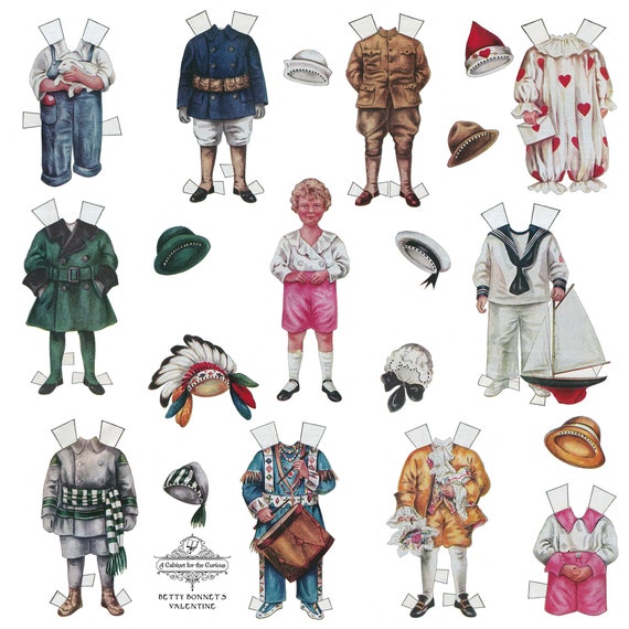 Boy outlet paper doll