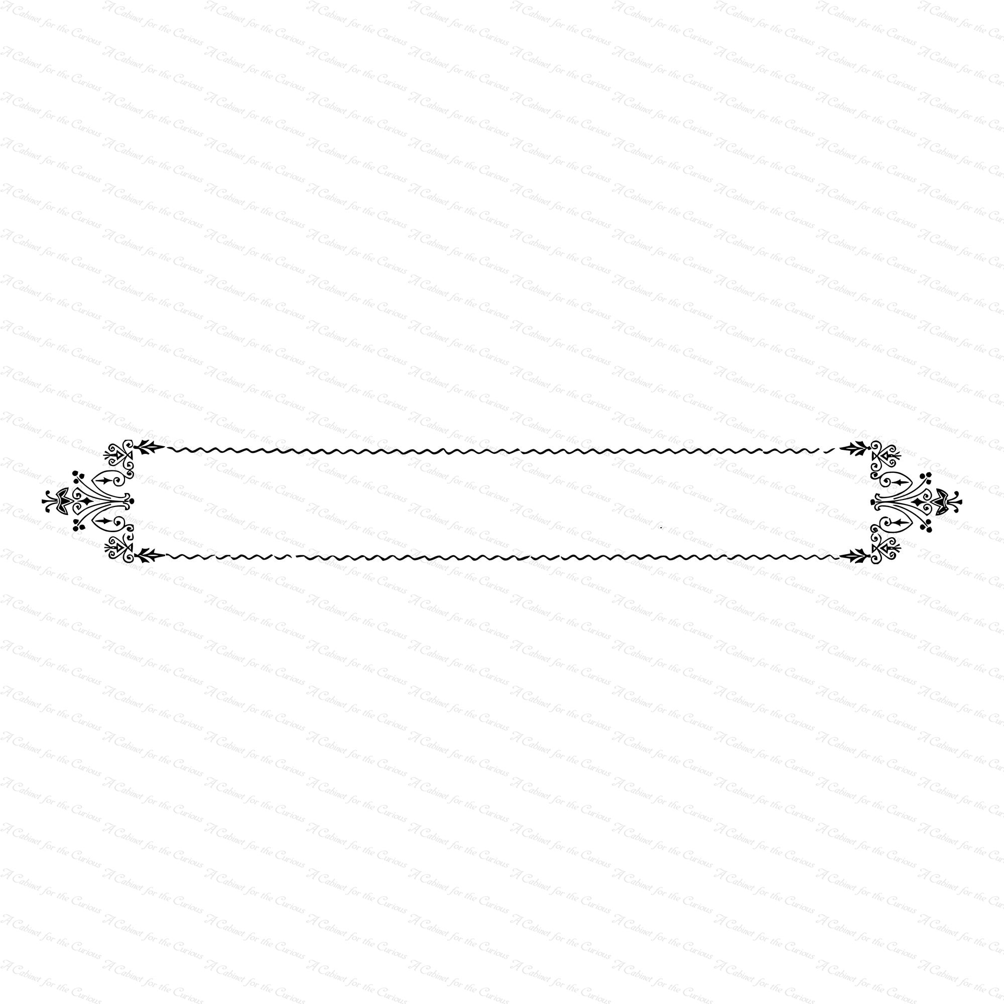 Vintage Frilly Title Border Element | Antique Victorian
