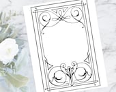 Vintage Ornate Victorian Border | Antique Decorative Frame | Fancy Vector Clipart SVG PNG JPG