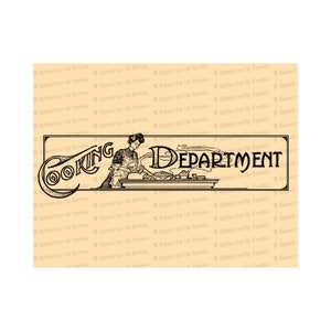 Arte de cozinha eduardiana vintage digital | Download instantâneo do departamento de culinária antiga | Mulher Cozinheira Servindo Comida Vector Clipart SVG PNG JPG
