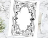 Vintage Ornate Victorian Border | Antique Decorative Frame | Fancy Vector Clipart SVG PNG JPG