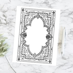 Vintage Verzierte viktorianische | Antiker Dekorativer Rahmen | Ausgefallene Vektor Clipart SVG PNG JPG