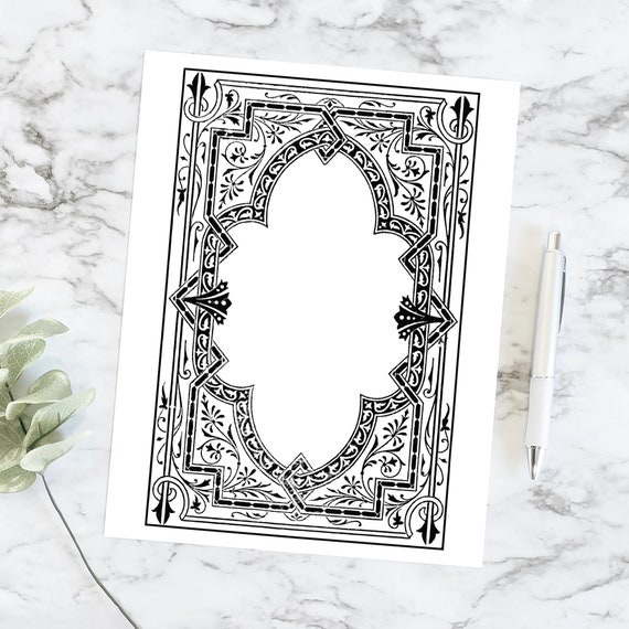 Download Vintage Ornate Victorian Border Antique Decorative Frame Etsy