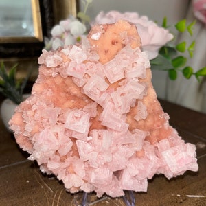 Pink Halite Crystal Specimen