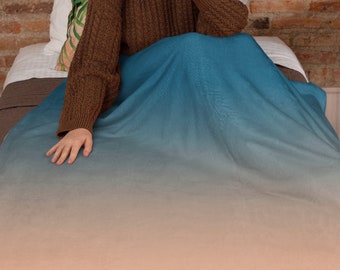 Manta con estampado ombré al atardecer