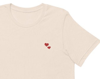 Embroidered Hearts T-Shirt
