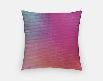 Hot Pink, Orange, & Blue Throw Pillow Cover